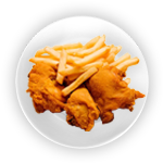 2 Pcs Fried Chicken & Chips 