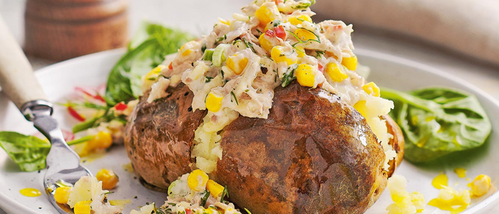 Baked Potato With Tuna Mayonnaise 