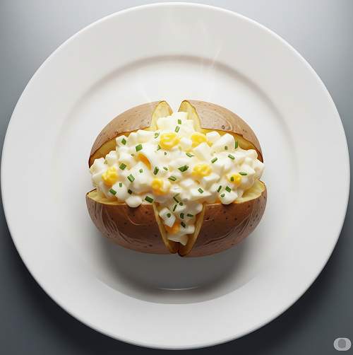 Baked Potato With Chicken & Mayonnaise 