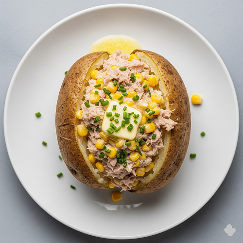 Baked Potatoes With Tuna & Sweetcorn 